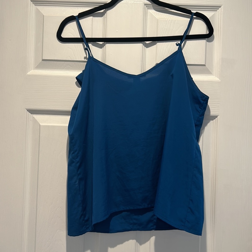 Royal Blue Ruffle Tank Top - Picture 4 of 4